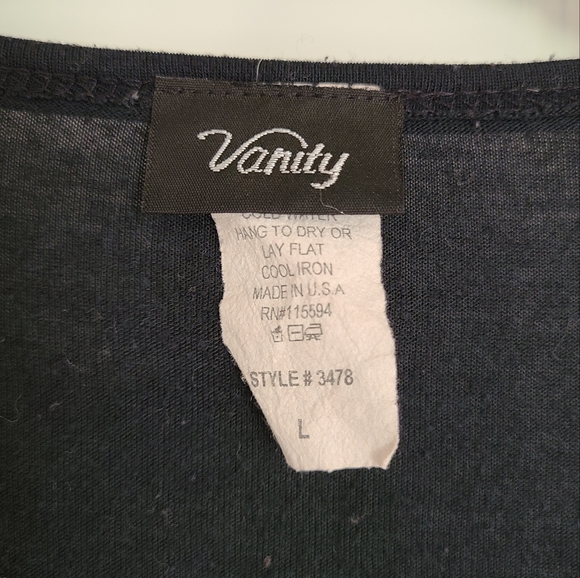 VANITY 3/4 Snap Closure Cardigan Black - Picture 7 of 8